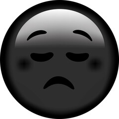 Vector emoji. Smiling face. Sad face. Smile vector emoji. Happy emoticon. Cute emoticon isolated on white background.