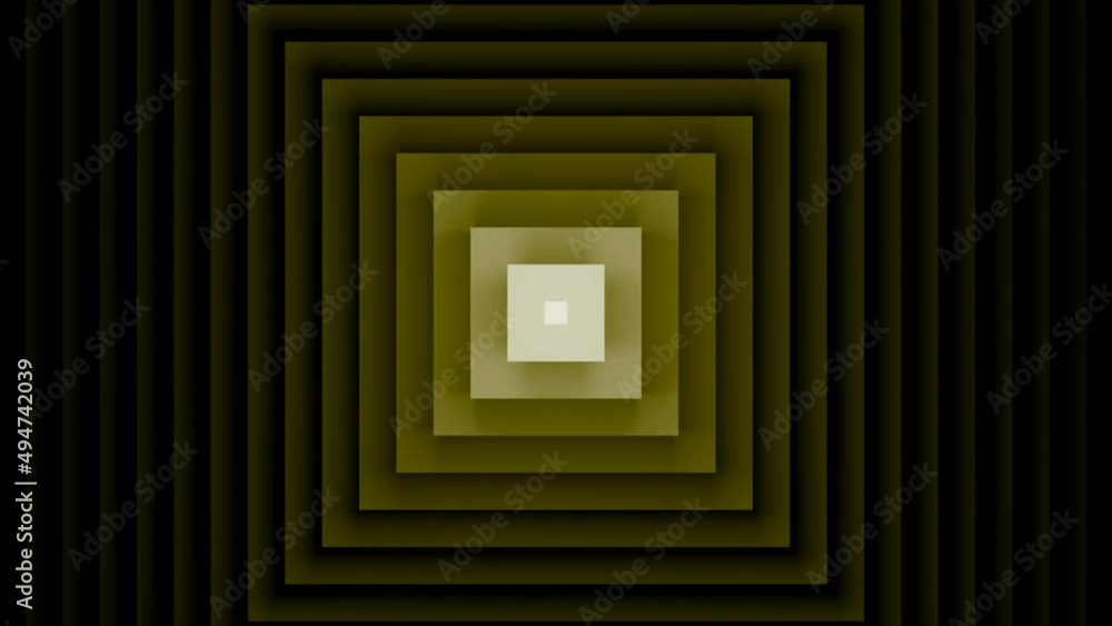 Aufkleber square pyramid is moving and hypnotic. design. hypnotic 3d pyramid with moving squares in center. 3d
