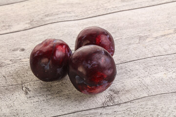 Ripe and sweet purple plum