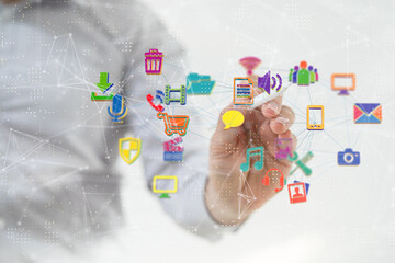 Protect Cloud Information Data Concept..