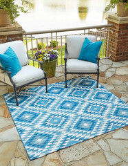 Out door area carpet textile design.