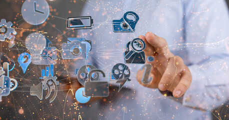 conference Digital Network and data concept 3d