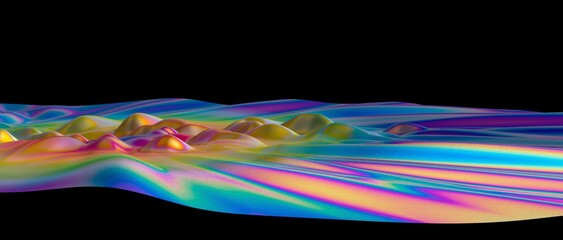 holographic Multicolor abstract background banner of triangles , all the colors of the rainbow