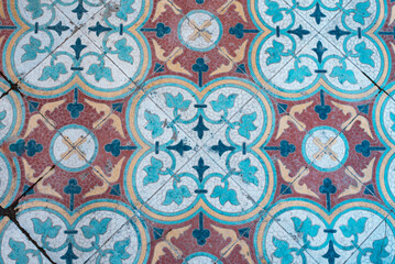 classic mosaic ceramic tile pattern vintage tiles background