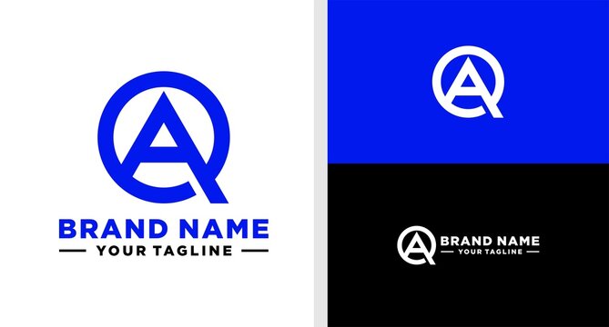 QA LOGO MONOGRAM SIMPLE EDITABLE