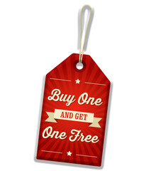 tag buy one get one free
