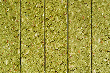 Crispy chips with kelp and spirulina as background texture
