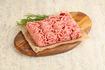Raw beef minced meat for cooking
