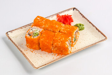 Japanese cuisune - Sushi roll with salmon