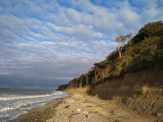 Steilk&uuml;ste am Abend