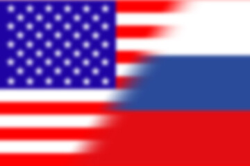 Fototapeta na wymiar United States of America (USA) and Russia. USA flag and Russia flag. Concept of war of countries, political and economic relations. Horizontal design. Abstract design. Illustration. USA RUSSIA MISSILE
