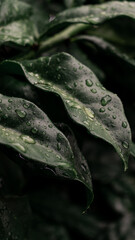 Leaves and rain 