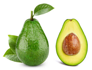 Avocado isolated on white background