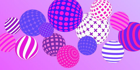 Retro 3d illustration abstract balls, great design for any purposes.