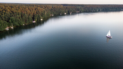 Zachód słońca na mazurach, żegluga śródziemnomorska © Katarzyna Krociel