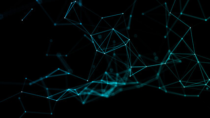 Obraz premium network, collegamenti, forma astratta