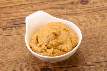 Peanut butter in the bowl