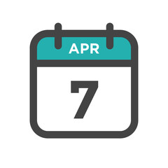 April 7 Calendar Day or Calender Date for Deadline & Appointment