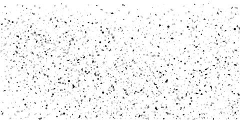 Silver glitter confetti on a white background. Illustration of a drop of shiny particles.