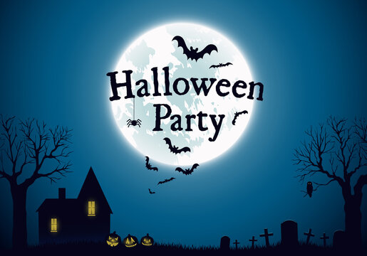 Halloween Party Background Vector Template