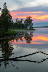 at sunset