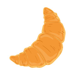 Isolated croissant bakery product with details Vector