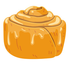 Isolated sweet muffin Bakery product Vector