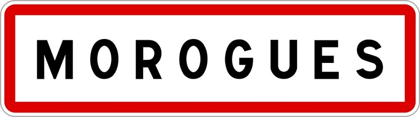 Panneau entrée ville agglomération Morogues / Town entrance sign Morogues