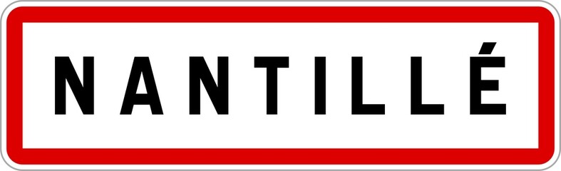 Panneau entrée ville agglomération Nantillé / Town entrance sign Nantillé