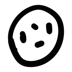 Fototapeta premium Isolated chocolate chip cookie icon flat design Vector