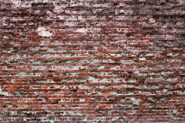 Grunge style brick wall texture, red, weathered surface ... 