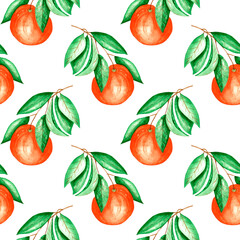seamless pattern with oranges