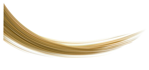 The tip of the blond hair. Vector 3d illustration isolated on white background.
