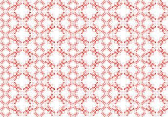 vector red ornament on white background for embroidery