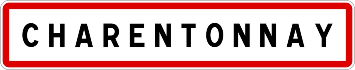 Panneau entrée ville agglomération Charentonnay / Town entrance sign Charentonnay
