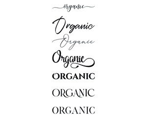 Organic in the 7 different creative lettering style
