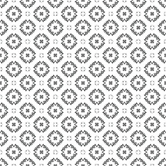 Black and white seamless pattern texture. Greyscale ornamental graphic design. Mosaic ornaments. Pattern template. Vector illustration. EPS10.