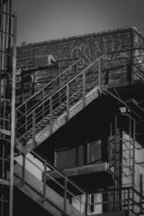 Fototapeta premium steel staircase in steel plant
