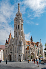 Fototapeta na wymiar Mathias church, originally built in 1015, Budapest, Hungary.