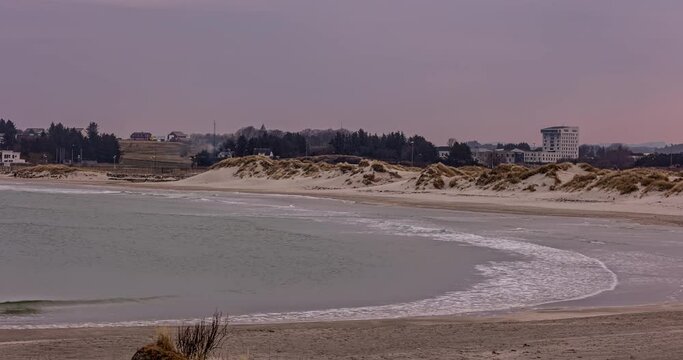timelapse from sola beach at stavanger airport	