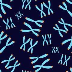 Male and female chromosome seamless pattern stock vector illustration for web, for print
