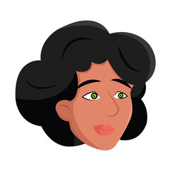 Isolated happy woman cartoon avatar Vector