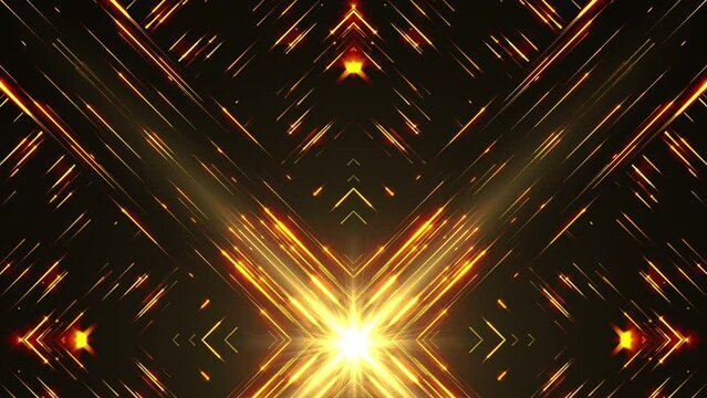 4k Symmetrical Gold Threads. Awards Ceremony Background 