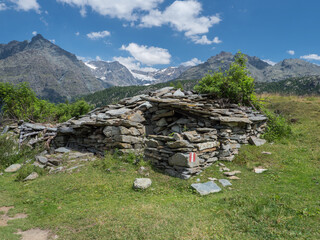 Mountain landscape of Italian Alps in Valmalenco