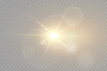 Vector transparent sunlight special lens flare light effect. PNG. Vector illustration	