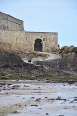 Fort national, Saint-Malo, côte d'émeraude, rocher, Vauban