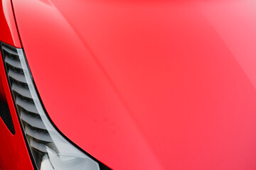 Close up of a red sports car	car body