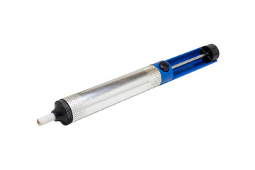 Soldering tin suction device on a white background