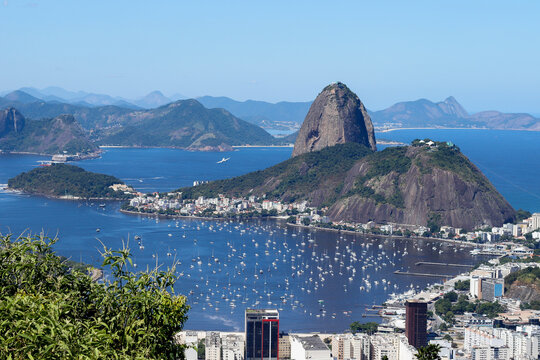 Rio de Janeiro landscape - Christ The Redeemer Statue, Sugar Loaf, Rodrigo de Freitas Lagoon, Port Zone