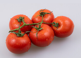 red tomatoes on a vine